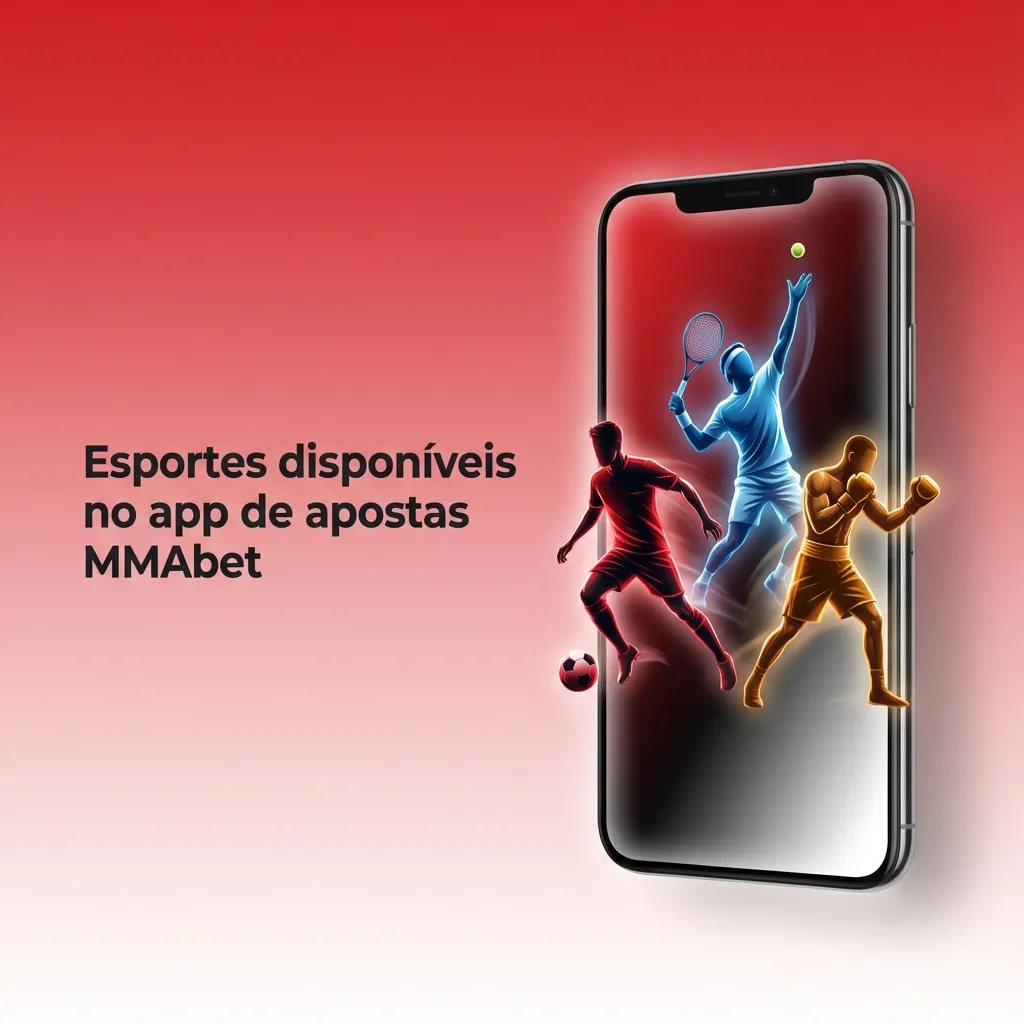 Tela do app MMAbet mostrando lista de esportes e ligas para apostar em pré‑jogo e ao vivo