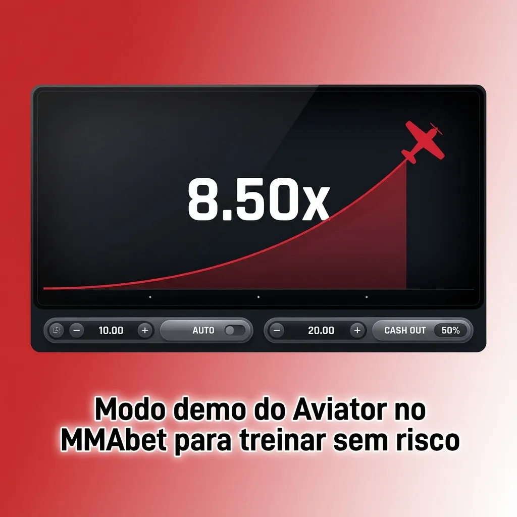 Tela do Aviator demo na MMAbet com avião subindo, aposta em dinheiro virtual e multiplicador em destaque